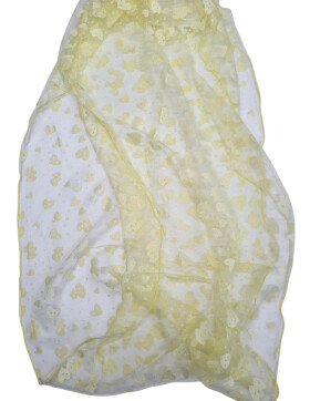 Damen Loop Schal, Schlauchschal Dünn Lüftig Unifarbe Gelb, Halstuch Rundschal Viskose