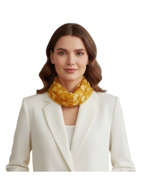 Damen Loop Schal, Schlauchschal Dünn Lüftig Unifarbe Karamell, Halstuch Rundschal Viskose Terracotta