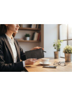 Old River Damen Leder Geldbörse, Damen Portemonnaie RFID Schutz Geldbeutel mit viel Fächer Cognac