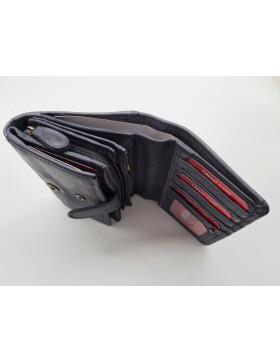 Old River Damen Leder Geldbörse, Damen Portemonnaie RFID Schutz Geldbeutel mit viel Fächer Grau