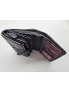 Old River Damen Leder Geldbörse, Damen Portemonnaie RFID Schutz Geldbeutel mit viel Fächer Grau