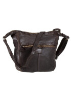 " Anna "Bear Design Leder Tasche Shopper Schultertasche echtes Leder Vintage Look CL 32612 Braun
