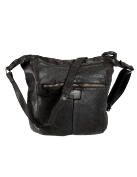 " Anna "Bear Design Leder Tasche Shopper Schultertasche echtes Leder Vintage Look CL 32612 Schwarz