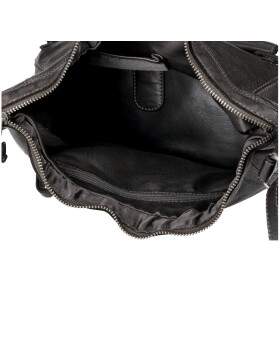 " Anna "Bear Design Leder Tasche Shopper Schultertasche echtes Leder Vintage Look CL 32612 Schwarz