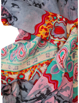 Damen Loop Schal, Schlauchschal, leichter Damen Halstuch, Rundschal  Bunt