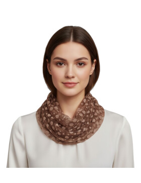 Damen Loop Schal Taupe, Schlauchschal Dünn Lüftig Unifarben, Halstuch Rundschal Baumwolle/ Seide