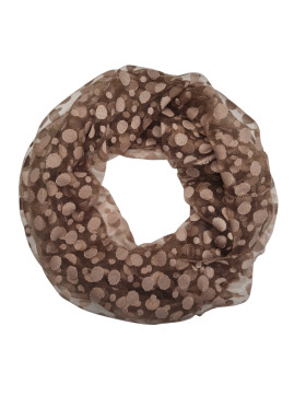 Damen Loop Schal Taupe, Schlauchschal Dünn Lüftig Unifarben, Halstuch Rundschal Baumwolle/ Seide