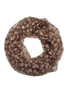 Damen Loop Schal Taupe, Schlauchschal Dünn Lüftig Unifarben, Halstuch Rundschal Baumwolle/ Seide
