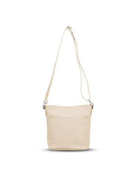 Damen Leder Tasche klein, Umhängetasche, kleine Schultertasche aus italienischem Leder Beige