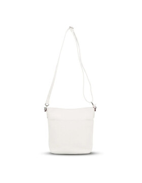Damen Leder Tasche klein, Umhängetasche, kleine Schultertasche aus italienischem Leder Weiß