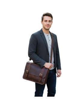 Leder Messenger Laptop Tasche Umhängetasche 13 Zoll Unisex