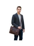 Leder Messenger Laptop Tasche Umhängetasche 13 Zoll Unisex