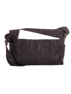Leder Schultertasche Umhängetasche groß, College Unitasche Braun