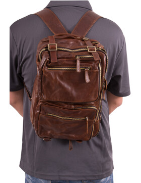 Leder Messenger Laptop Tasche Umhängetasche Rücksack 13 Zoll Unisex