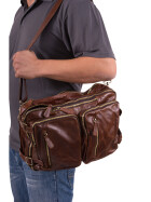 Leder Messenger Laptop Tasche Umhängetasche Rücksack 13 Zoll Unisex