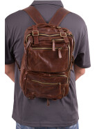Leder Messenger Laptop Tasche Umhängetasche Rücksack 13 Zoll Unisex