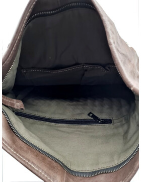 Leder Tasche Umhängetasche Messenger Laptoptasche 16 Zoll Unisex in Taupe
