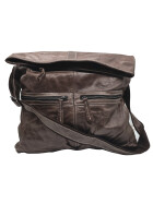 Leder Tasche Umhängetasche Messenger Laptoptasche 16 Zoll Unisex in Taupe