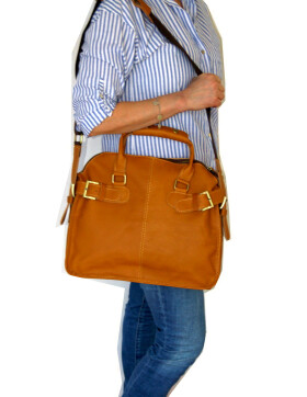 Leder Messenger  Damen Laptop Tasche Umhängetasche 16 Zoll