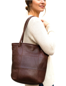 Leder Tasche Damen Shopper Henkeltasche Beuteltasche in...