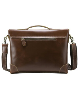 Leder Akten - / Dokumententasche Lehrertasche Laptop Messenger Bag 15 Zoll Braun
