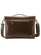 Leder Akten - / Dokumententasche Lehrertasche Laptop Messenger Bag 15 Zoll Braun