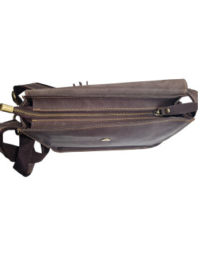 Ledertasche Umhängetsche, kleine Messenger Bag, Damen Cross Body echtes Leder Vintage Braun