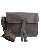 Ledertasche Umhängetsche, kleine Messenger Bag, Damen Cross Body echtes Leder Vintage Braun