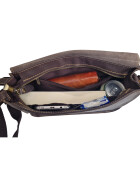 Ledertasche Umhängetsche, kleine Messenger Bag, Damen Cross Body echtes Leder Vintage Braun