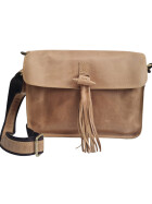 Ledertasche Umhängetsche, kleine Messenger Bag, Damen Cross Body echtes Leder Vintage Cognac