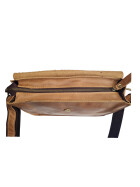 Ledertasche Umhängetsche, kleine Messenger Bag, Damen Cross Body echtes Leder Vintage Cognac