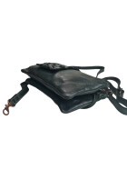 Leder Handtasche Clutch, Umhängetasche "Grizzly" von Bear Design, kleine Schultersche in Grün