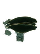 Leder Handtasche Clutch, Umhängetasche "Grizzly" von Bear Design, kleine Schultersche in Grün