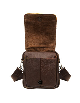 Herren Leder Cross Body, Umhängetasche, kleine Schultertasche in Braun