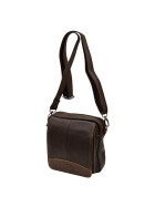 Herren Leder Cross Body, Umhängetasche, kleine Schultertasche in Braun