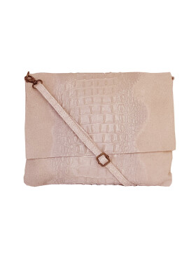 Damen Leder Tasche, Umhängetasche Leder Clutch ,Schultertasche klein Italienische Handarbeit Beige