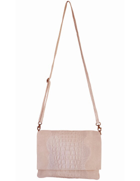 Damen Leder Tasche, Umhängetasche Leder Clutch ,Schultertasche klein Italienische Handarbeit Beige