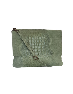 Damen Leder Tasche, Umhängetasche Leder Clutch ,Schultertasche klein Italienische Handarbeit Grün