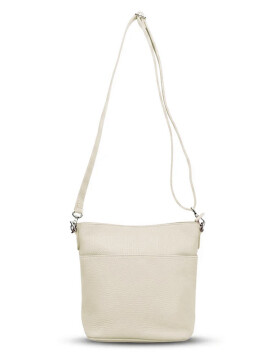 Damen Leder Tasche beige, Schultertasche klein, Italienische Umhängetasche mit Henkel, Beuteltasche Leder, Lederbeutel Italienische Handarbeit