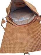 Damen Wildledertasche mittelgroß, Wildleder Umhängetasche in Cognac Cross Body, flache Schultertasche aus echtem Wildleder in Vintage Look, italienische Handarbeit