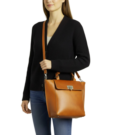 Damen Leder Tasche, Schultertasche, Umhängetasche mittelgroß, Leder Crossbody handgefertigt in Italien