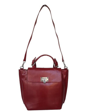 Damen Leder Tasche, Schultertasche, Umhängetasche mittelgroß, Leder Crossbody handgefertigt in Italien Rot