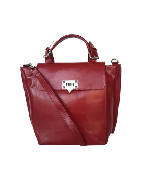 Damen Leder Tasche, Schultertasche, Umhängetasche mittelgroß, Leder Crossbody handgefertigt in Italien Rot