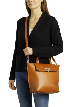 Damen Leder Tasche, Schultertasche, Umhängetasche mittelgroß, Leder Crossbody handgefertigt in Italien Rot