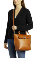 Damen Leder Tasche, Schultertasche, Umhängetasche mittelgroß, Leder Crossbody handgefertigt in Italien Braun