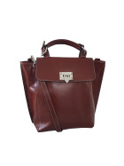 Damen Leder Tasche, Schultertasche, Umhängetasche mittelgroß, Leder Crossbody handgefertigt in Italien Braun