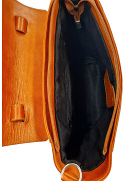 Damen Leder Tasche, Schultertasche, Umhängetasche mittelgroß, Leder Crossbody handgefertigt in Italien Cognac