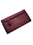 Estelle Damen Leder Portemonnaie , Leder Geldbörse Mittelgroß, Damen Börse Vintage Leder Pflaume