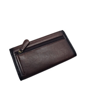 Estelle Damen Leder Portemonnaie , Leder Geldbörse Mittelgroß, Damen Börse Vintage Leder Braun