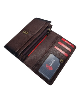 Estelle Damen Leder Portemonnaie , Leder Geldbörse Mittelgroß, Damen Börse Vintage Leder Braun